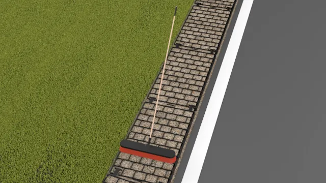 Bankett herstellen - Oberfläche abkehren (letzter Schritt)